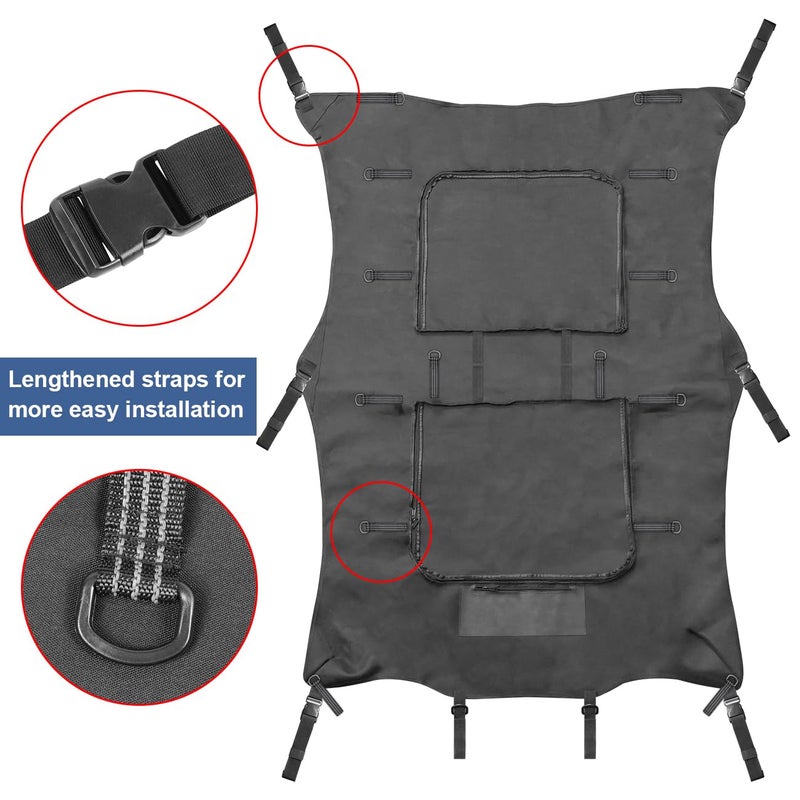 MFC Soft Canvas Roof Top Compatible with for 2014-2023 Polaris RZR 4 900 / XP 4 1000 / XP 4 Turbo 4 Seater Sunshade Soft Top Roof - Image 5